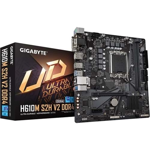 GIGABYTE H610M-S2H v2 DDR4 HDMI DVI DP PCIe 16X v4.0 1700p mATX