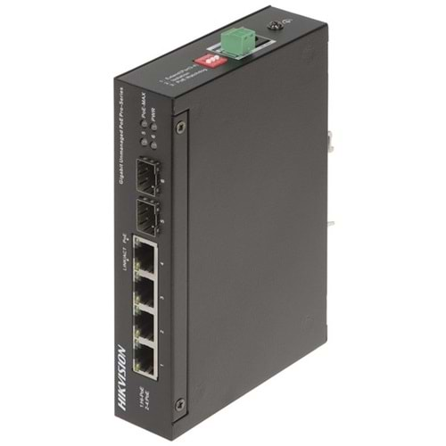 HIKVISION 4port DS-3T0506HP-E/HS GIGABIT 2-SFP 60W POE YÖENTİLEMEZ ENDÜSTRİYEL SWITCH