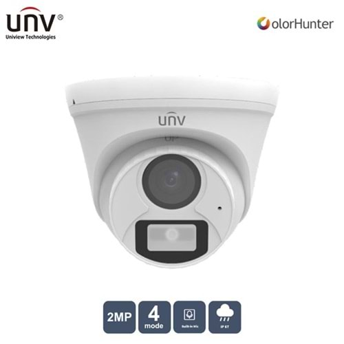 UNV 2MP UAC-T112-AF28-W 2.8MM Colorhunter 20Mt Ip67 Ahd Dahili Ses Dome Kamera