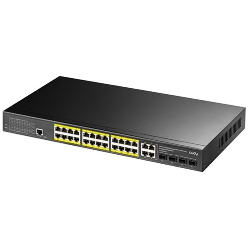 CUDY 24port 300w FULL PoE GS2028PS4-300W GIGABIT 4X SFP Yönetilebilir Switch