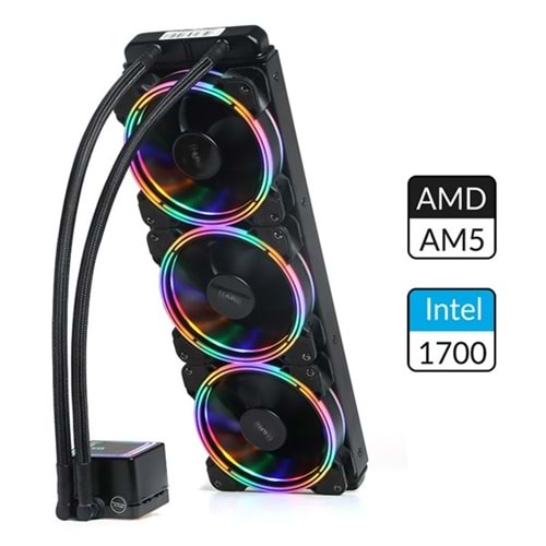 DARK 360mm W360 DKCCW360 RGB Sıvı Soğutmalı AM5-1700p İşlemci Fanı