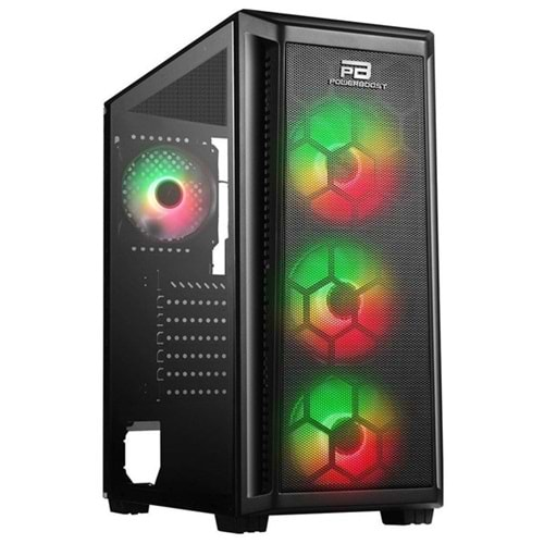 POWERBOOST 750W 80+ BRONZE PB-T001BB GAMING MID-TOWER PC KASASI