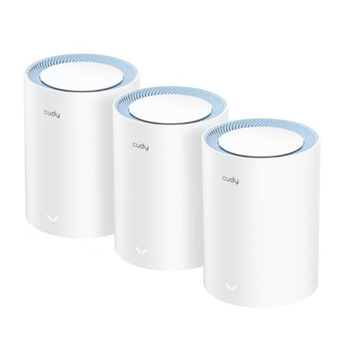 CUDY M1200 AC1200 Dual Band EV Ofis Tipi Mesh Router 3-lü paket