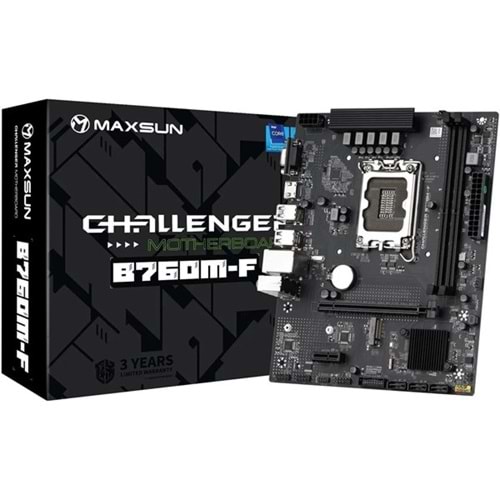 MAXSUN CHALLANGER B760M-F DDR4 HDMI PCIE 4.0 1700P MATX