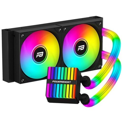 POWERBOOST 240MM LEGEND 240B PB-LCS-YS240-B ARGB AM5-1851P SIVI SOĞUTMALI İŞLEMCİ FANI