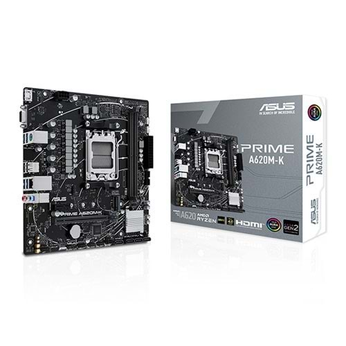 ASUS PRIME A620M-K DDR5 HDMI PCIe 16X v4.0 AM5 mATX	