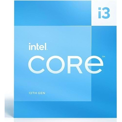 INTEL CORE i3 13100 17MB 4çekirdekli O/B VGA 1700p 60w Kutulu+Fanlı 