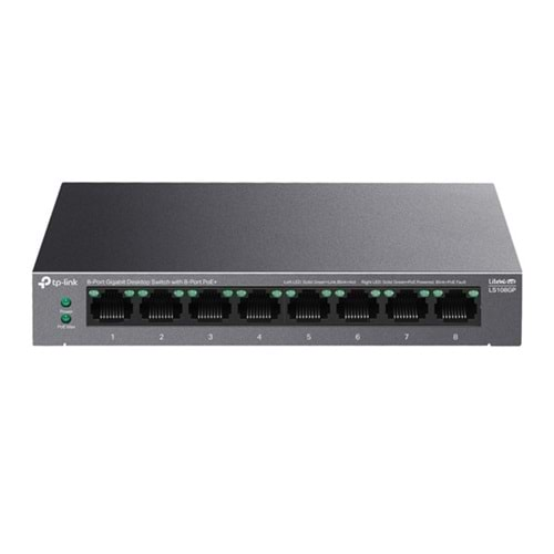 TP-LINK 8port LS108GP Gigabit Yönetilemez Switch