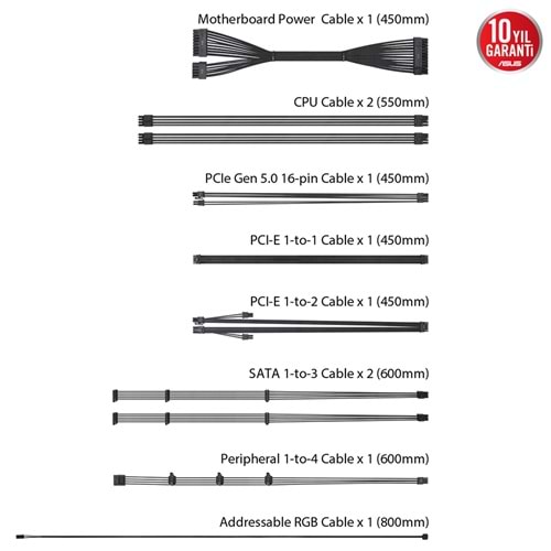 ASUS 850w 80+ Platınum ROG LOKI SFX-L Tam Modüler Power Supply / 90YE00N3-B0NA00