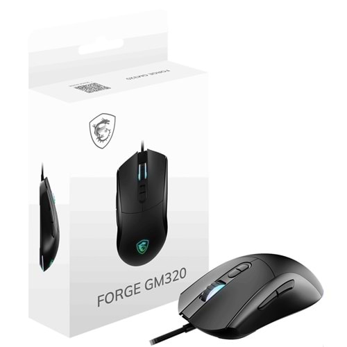 MSI GG Forge GM320 RGB 12800 DPI Kablolu Siyah Oyuncu Mouse
