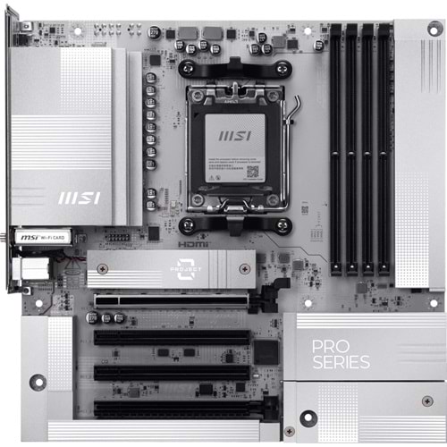 MSI PRO B850M-A WIFI7 PZ DDR5 HDMI-DP TYPEC PCIE 5.0 AM5 mATX BEYAZ