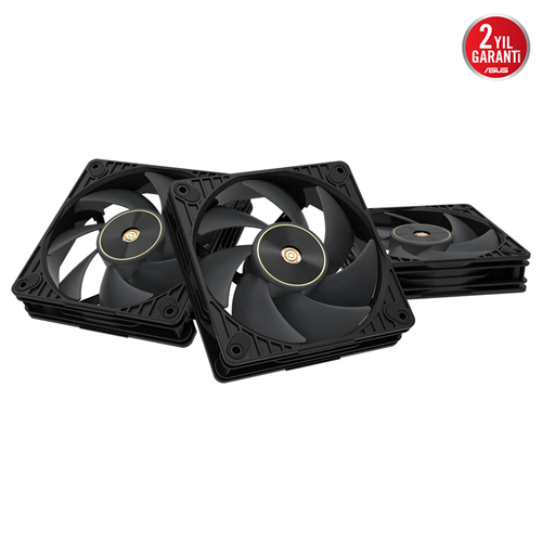 ASUS ProArt PF120 Siyah 120mm PWM Kasa/Radyatör Fanı (3'lü Paket + Kontrolcü) / 90DA00M0-B09020