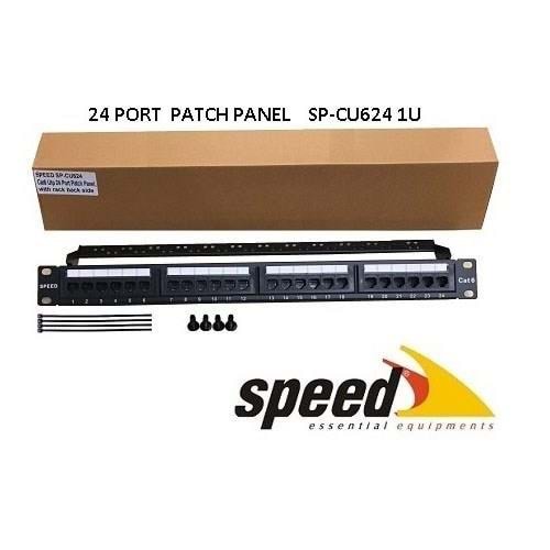 SPEED 1U 24port Cat6 Utp Patch Panel + Kablo Düzen SP-CU624