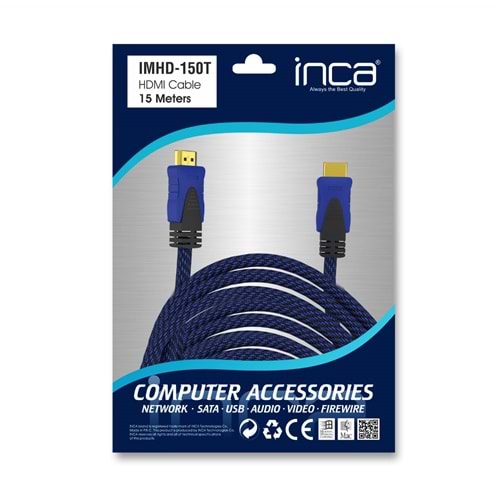 INCA 15metre IMHD-150T HDMI Görüntü Kablosu Gold 1.4v 4K