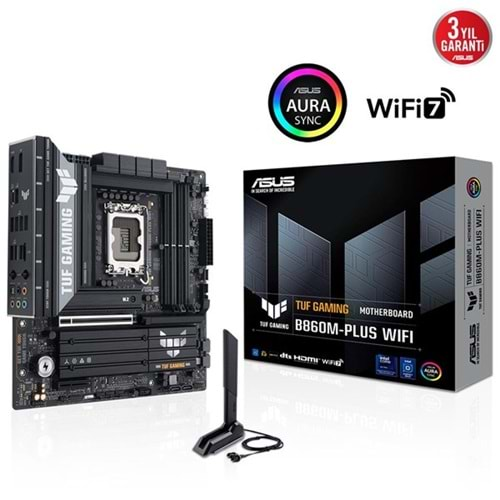 ASUS TUF GAMING B860M-PLUS WIFI7 DDR5 HDMI-DP PCIE 5.0 1851p mATX