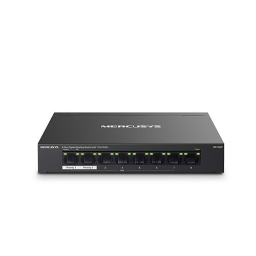 MERCUSYS 8-PORT MS108GP GIGABIT YÖNETİLEMEZ 65W 7-PORT POE SWITCH