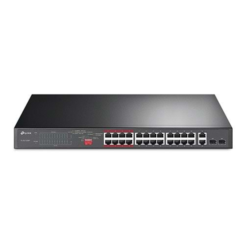 TP-LINK 24-PORT 250W FULL POE TL-SL1226P 10/100 2-PORT GIGABIT 2X-SFP POE SWITCH