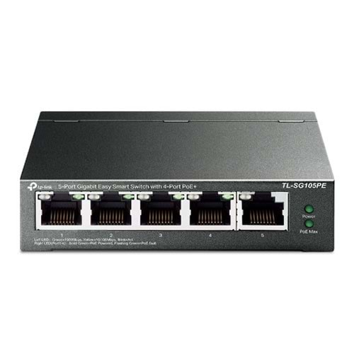 TP-LINK 5-PORT 65W 4-PORT POE TL-SG105PE GIGABIT YÖNETİLEBİLİR POE SWITCH