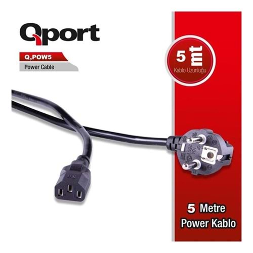 QPORT 5metre Q-POW5 0.75mm Power Kablosu