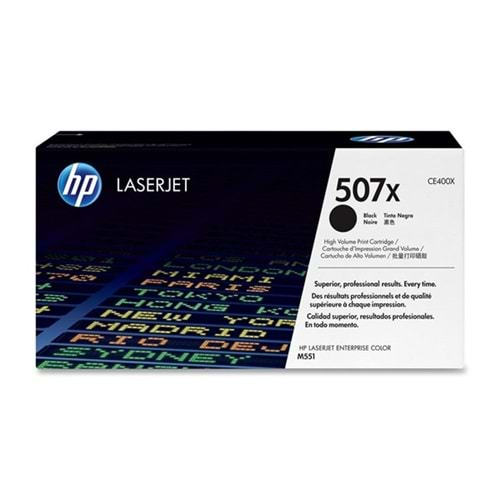 HP CE400X (507X) Sıyah Yuksek Kapasıtelı Toner 11.000 Sayfa