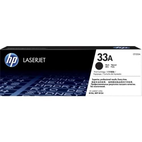 Hp Cf233a (33A) Sıyah Toner 2.300 Sayfa