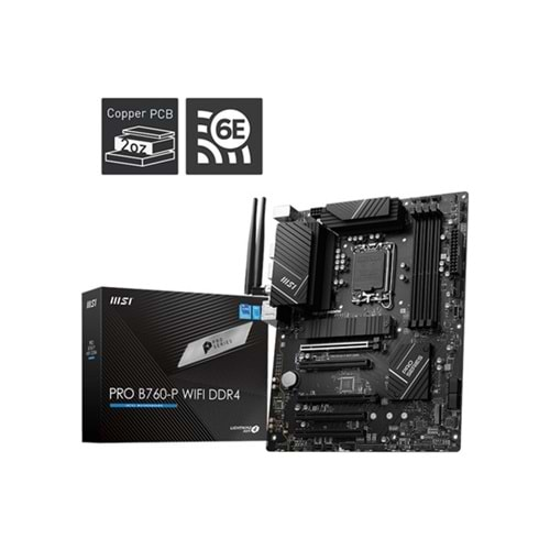 MSI PRO B760-P WIFI-6E DDR4 HDMI-DP PCIE 4.0 1700P ATX