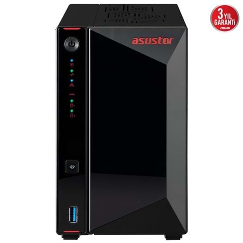 ASUSTOR AS5402T-4GB CELERON N5105-4GB RAM-2-diskli Nas Sunucu (Disksiz)