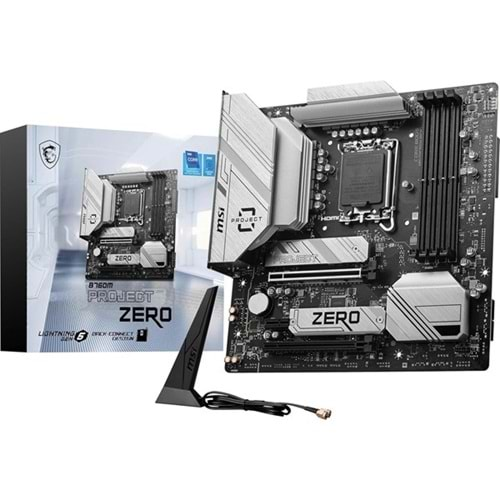 MSI B760M PROJECT ZERO WIFI-6E DDR5 HDMI-DP PCIE 4.0 1700P MATX