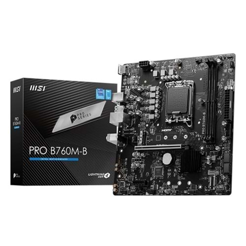 MSI PRO B760M-B DDR4 HDMI DP PCIE 4.0 1700p mATX