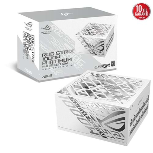 ASUS 1000W 80+ PLATINUM ROG STRIX 1000P WHITE PCIE 5.0 TAM MODÜLER POWER SUPPLY BEYAZ