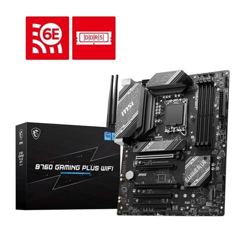 MSI B760 GAMING PLUS WIFI-6E DDR4 HDMI DP PCIE 4.0 1700p ATX