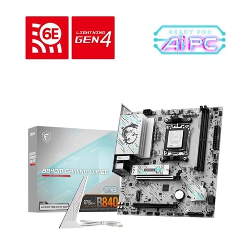 MSI PRO B840M-P WİFİ6E DDR5 HDMI 5 GBPS 2.5G LAN MaTX