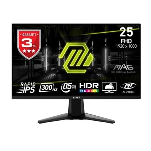 MSI 24.5 MAG 255XF 0.5MS(GTG) 300HZ GAMING MONİTÖR 1920X1080(FHD)