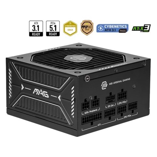 MSI 750W 80+ GOLD MAG A750GLS PCIE 5.1 POWER SUPPLY MSI 750W 80+ GOLD MAG A750GLS PCIE 5.1 POWER SUPPLY