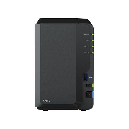 SYNOLOGY 2diskli Realtek QC-2GB RAM-Gigabit Nas Server DS223