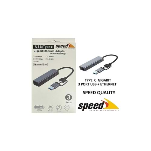 SPEED SP-UET01 Gigabit TypeC Harici Ethernet