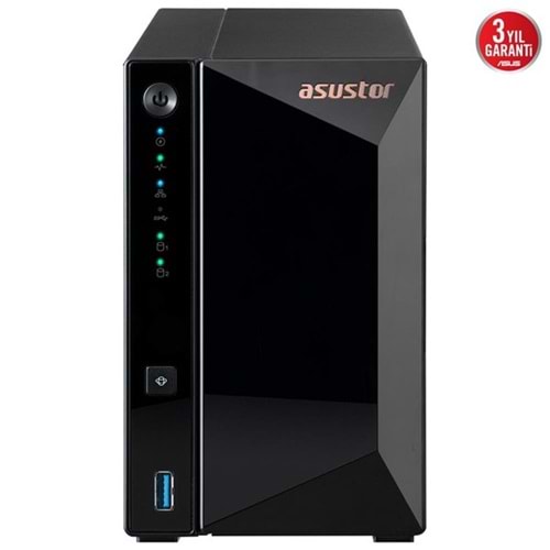 ASUSTOR 2diskli Realtek QC-2GB RAM-2.5GbE Nas Server AS3302T v2