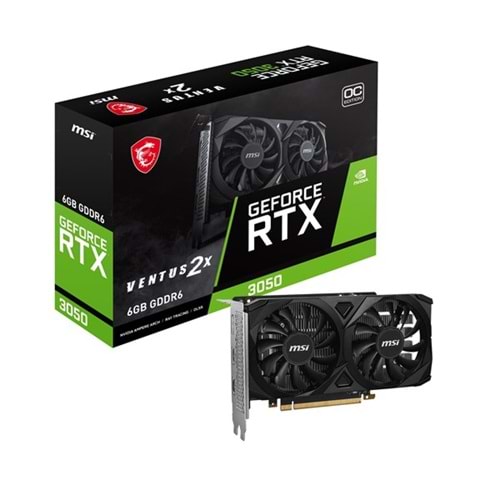 MSI RTX3050 6GB VENTUS 2X E 6G OC GDDR6 96bit HDMI DVI DP PCIe 16X v4.0