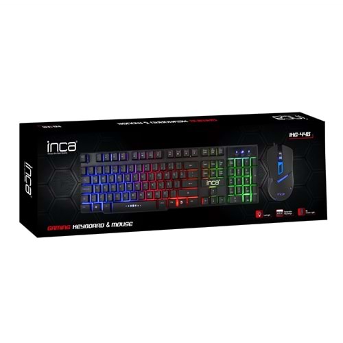 INCA IKG-448 USB Q Trk RGB Led Aydınlatmalı Mekanik Hisli Siyah Gaming Klavye - Mouse Set