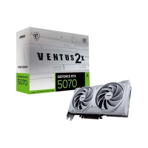 MSI RTX5070 12GB VENTUS 2X OC WHITE 12G OC GDDR7 192bit HDMI DP PCIe 5.0 Beyaz