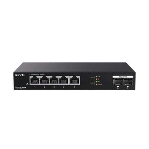 TENDA 5port 2.5-Gigabit 2-SFP 10GbE Yönetilemez Switch TEM2007X