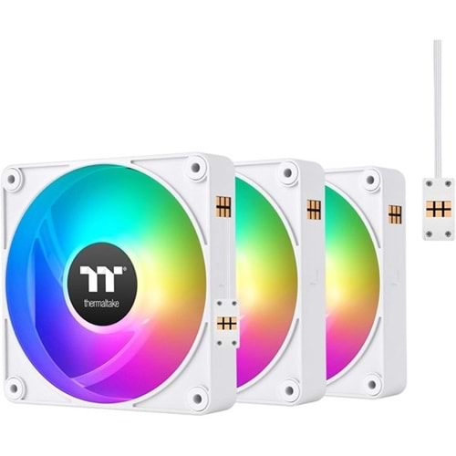 THERMALTAKE CT120 EX ARGB 120mm Fan Kiti 3-lü Paket Beyaz