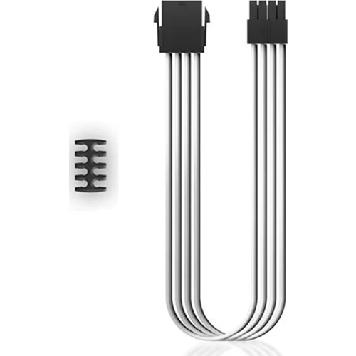 DEEPCOOL EC300-CPU8P-WH 8-Pin (4+4) CPU Örgülü Uzatma Kablosu (Beyaz)