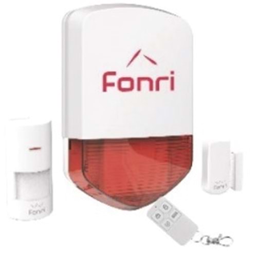 Fonri 1G Kablosuz Akıllı Ev/Ofis Alarm Seti (Panel + PIR + Manyetik Kontak + Kumanda)
