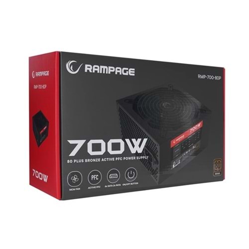 RAMPAGE 700W 80+ BRONZE RMP-700-80P POWER SUPPLY