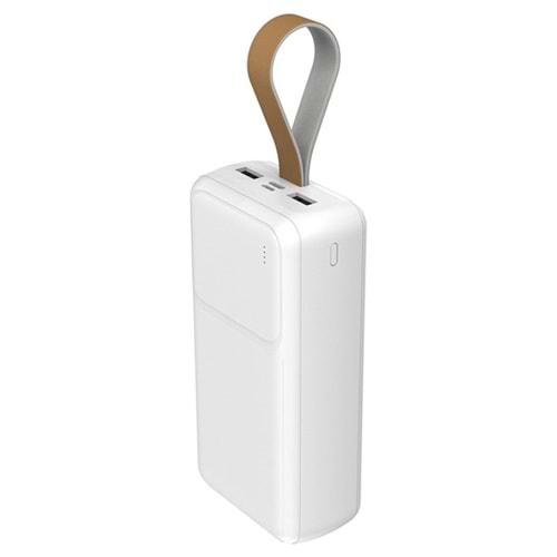 S-LINK G310 30000mAh 2*USB+Type-C+Micro Beyaz Taşınabilir Pil Şarj Cihazı Powerbank