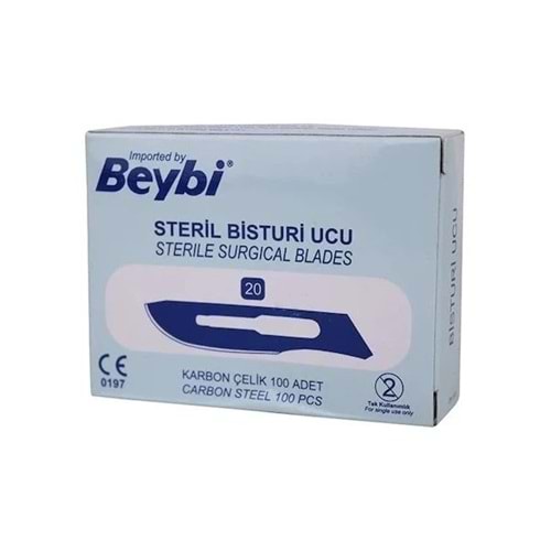 Beybi No:11 Steril Bistüri Ucu-karbon çelik 100 adet