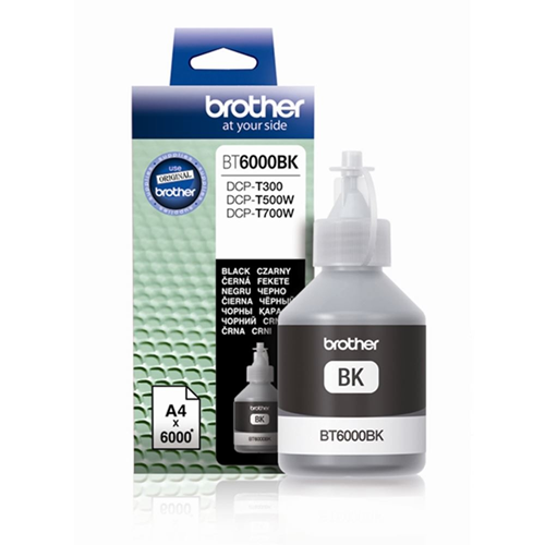 BROTHER BT6000BK 6.000 Sayfa Sıvı Siyah Mürekkep Kartuşu / Şişesi