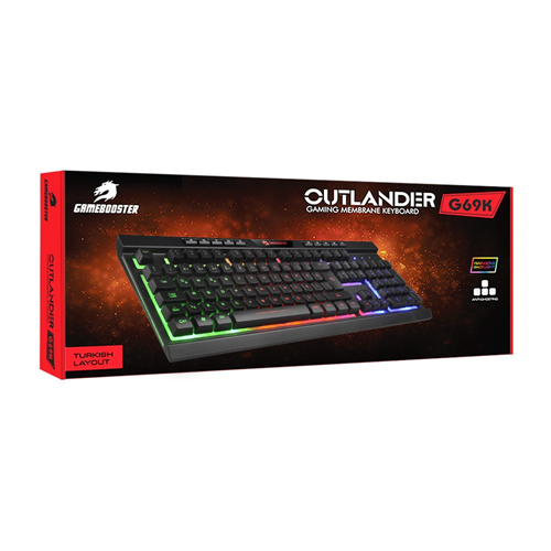 GAMEBOOSTER G69K Outlander Rainbow Aydınlatmalı Membrane Oyun Klavyesi