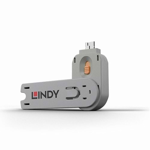 Lindy LIN-40623 Turuncu USB Port kilidi açma anaht